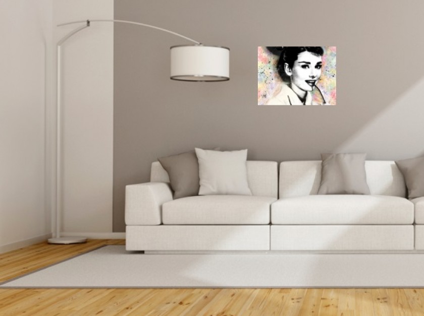 "Audrey Hepburn" - digital painting by Simone Morana Cyla - 40x30 cm