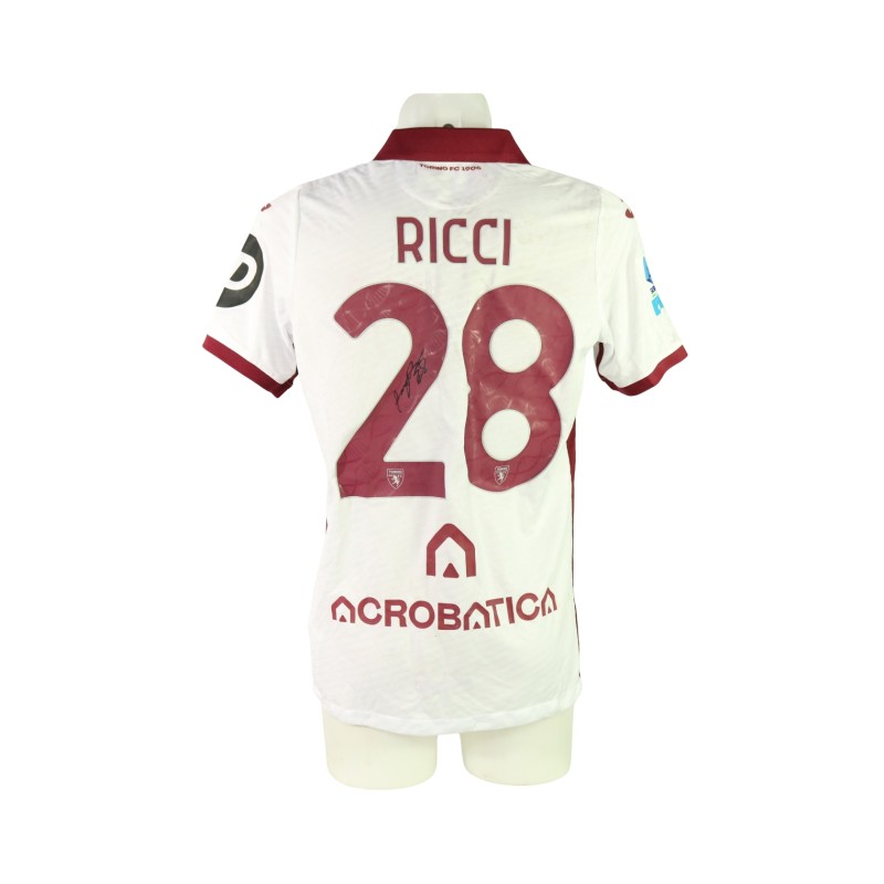 Ricci's Signed Unwashed Shirt, Roma vs Torino 2024