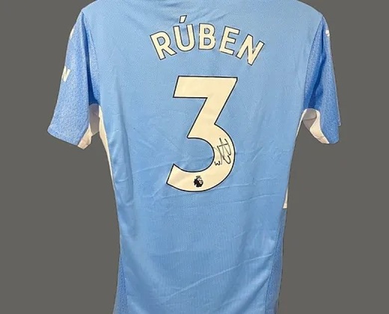 Ruben Dias Signed Official Manchester City Shirt, 2022/23 - CharityStars