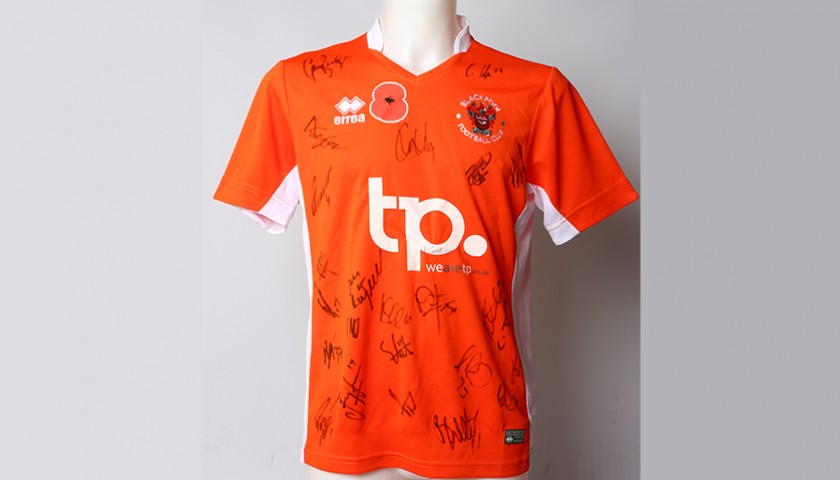 Poppy Shirt Signed by Blackpool F.C.