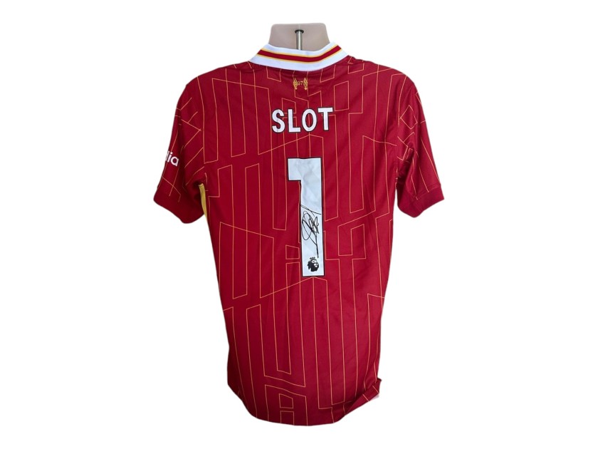 Replica della maglia del Liverpool 2024/25 firmata da Arne Slot