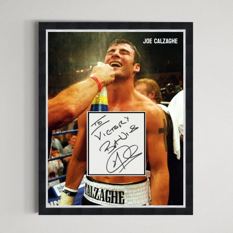Joe Calzaghe - The Italian Dragon Signed Display