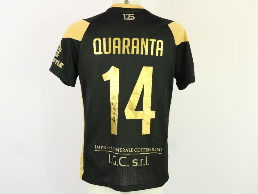  Quaranta's unwashed Signed Shirt, Spezia vs Ascoli 2024