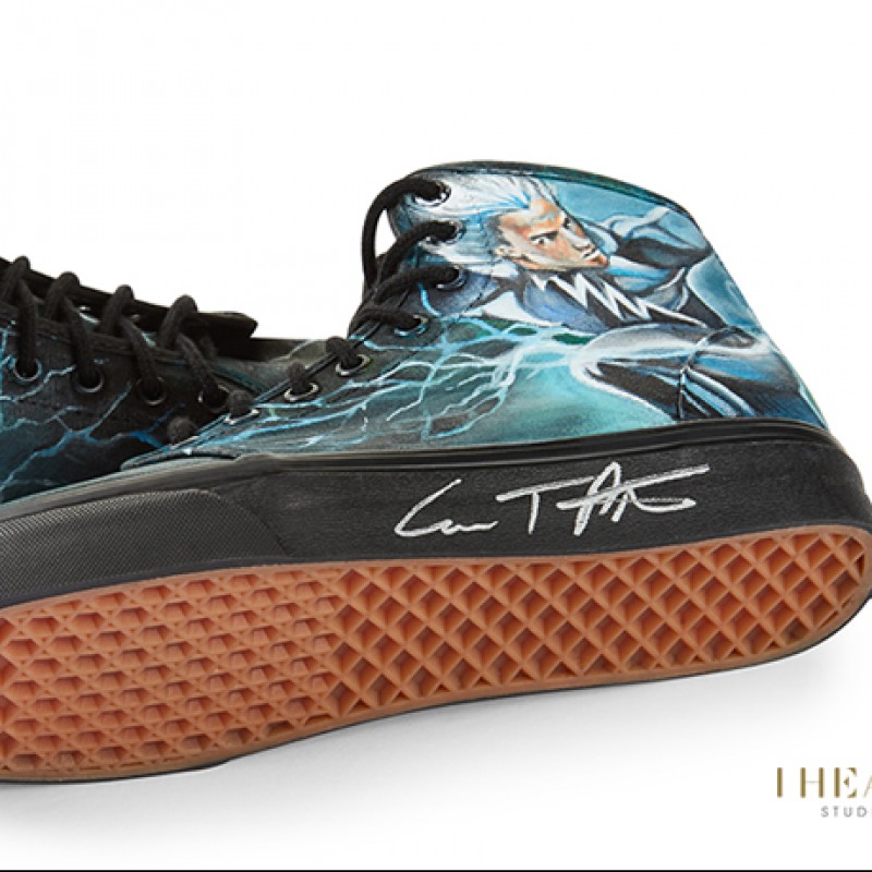 Evan Peters Signed Shoes