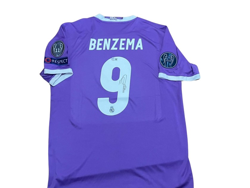 Karim Benzema Real Madrid 2016/17 Signed Replica Shirt 