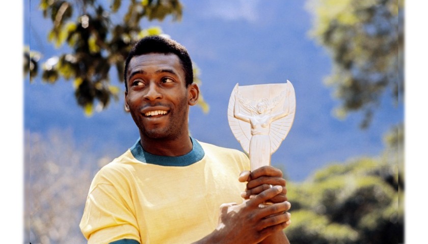 Maglia Retro Pele Brasile, 1970 - Autografata