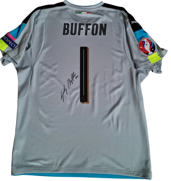 Buffon's Italy vs Belgium Signed Issued Shirt, Euro 2016 