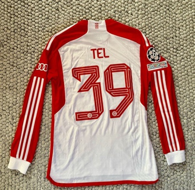 Mathys Tel's Bayern Munich 2024 Match Worn Unwashed Shirt