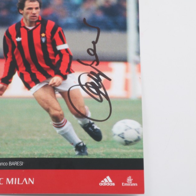 Franco Baresi Milan glories picture - signed