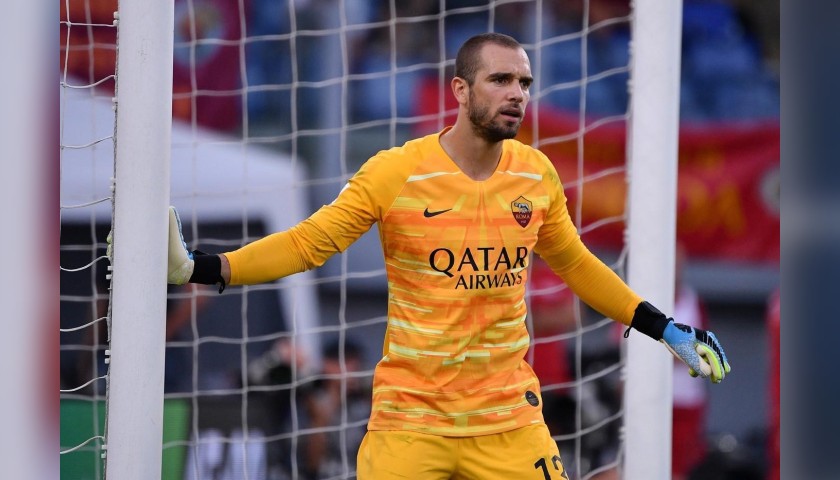 Pau Lopez's Worn and Signed Shirt, Roma-SPAL 2019