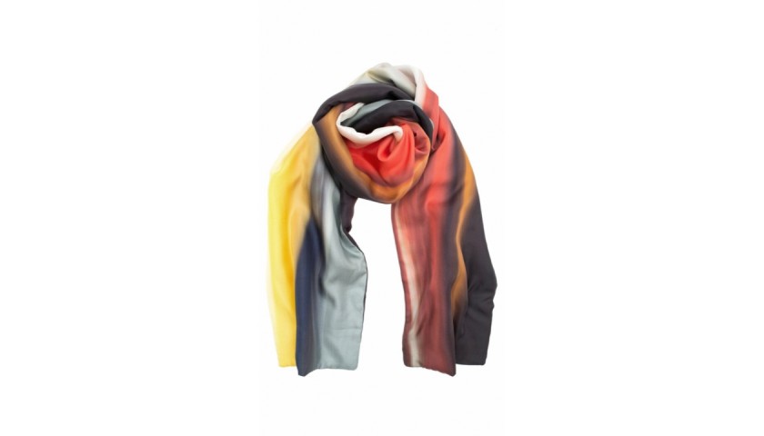 Abstract Silk Scarf 