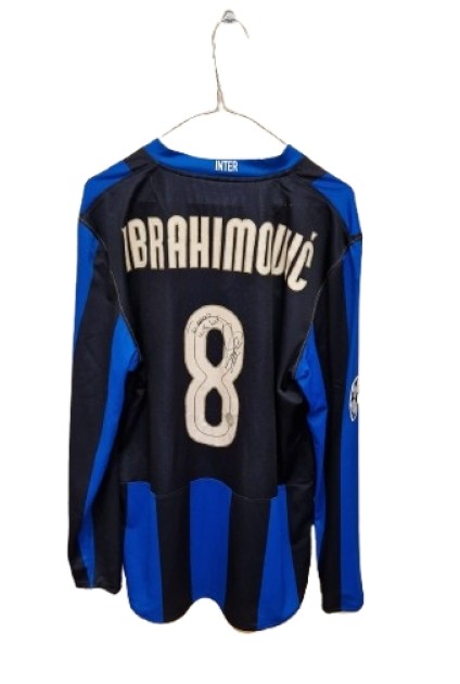 Maglia Ibrahimovic Inter Preparata, UCL 2008/09 - Autografata