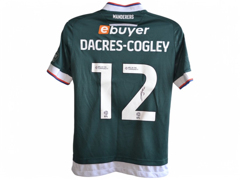 Maglia away indossata Josh Dacres-Cogley Bolton Wanderers, vs Wrexham - Autografata