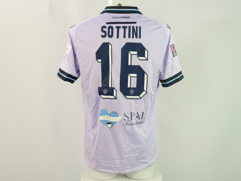 Completo Sottini unwashed SPAL vs Pescara 2024, Patch "LILT" - Autografato