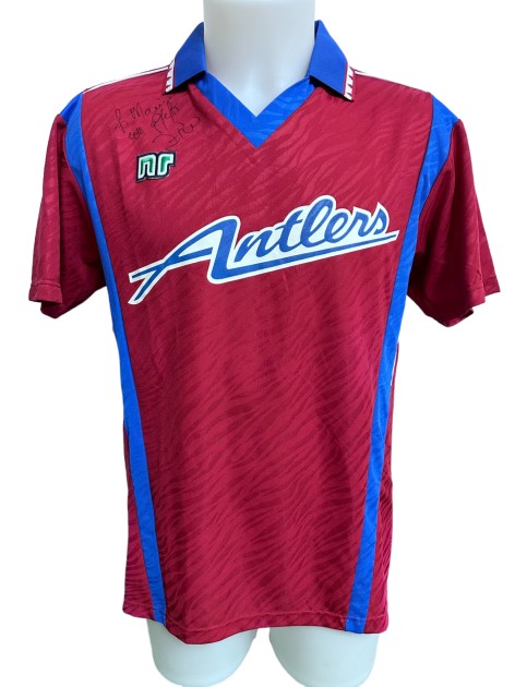 Zico's Kashima Antlers Match Signed Shirt, 1992/93 - CharityStars