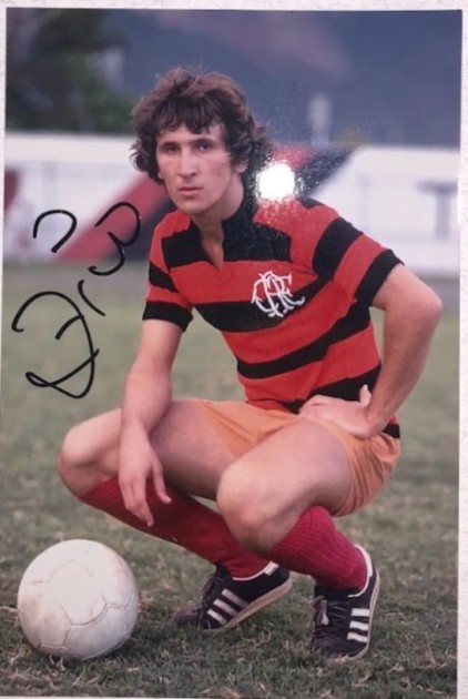 Photograph signed by Zico