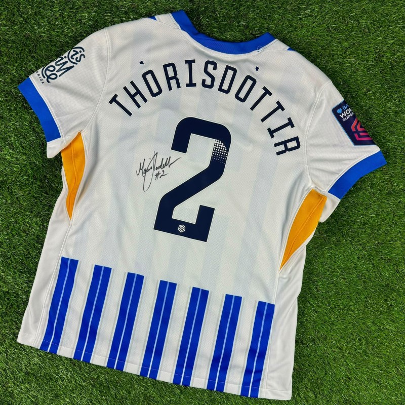 Maria Thorisdottir Brighton 2024–25 Signed Player-Worn Home Football Shirt