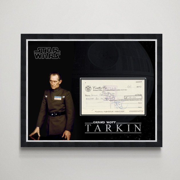 Peter Cushing Signed Star Wars Display