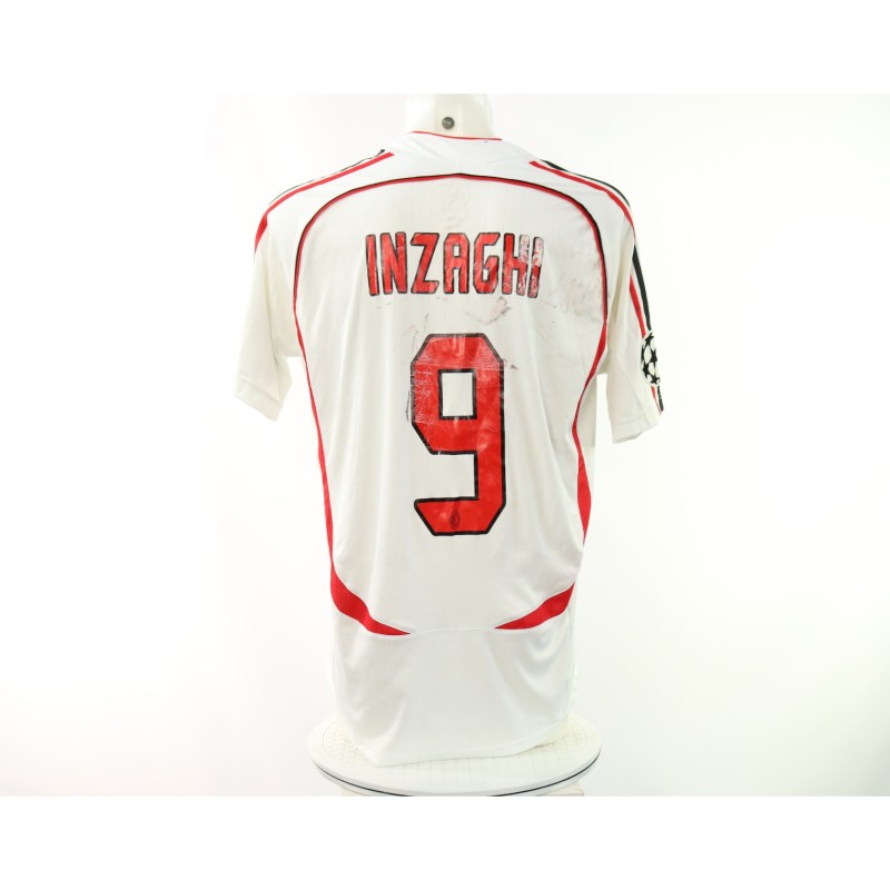 Inzaghi's Milan vs Liverpool Signed Issued Shirt, UCL 2007 Final