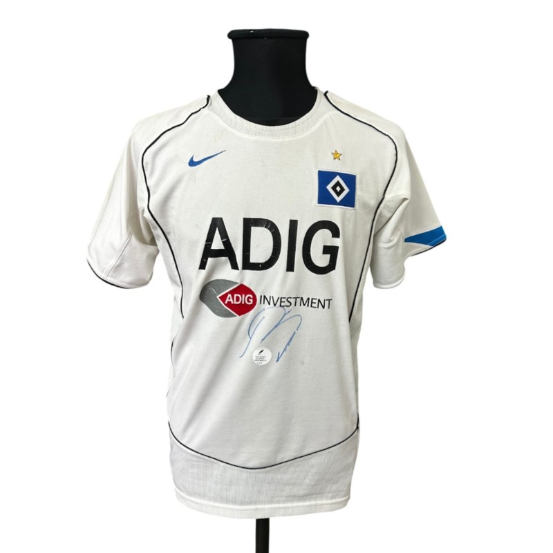 Hamburger Official Shirt, 2004/05 - Signed by Rafael van der Vaart