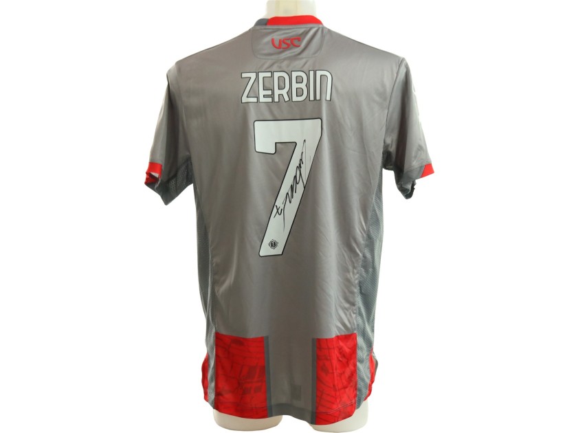 Zerbin's Signed Unwashed Shirt, Cremonese vs Palermo Coppa Italia 2025