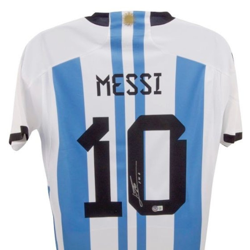 Messi's Match Shirt, Poland-Argentina WC Qatar 2022 - CharityStars