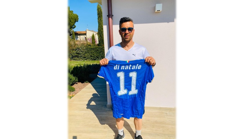 Di Natale's Match-Issued and Signed Shirt, Italy-Ireland 2009 