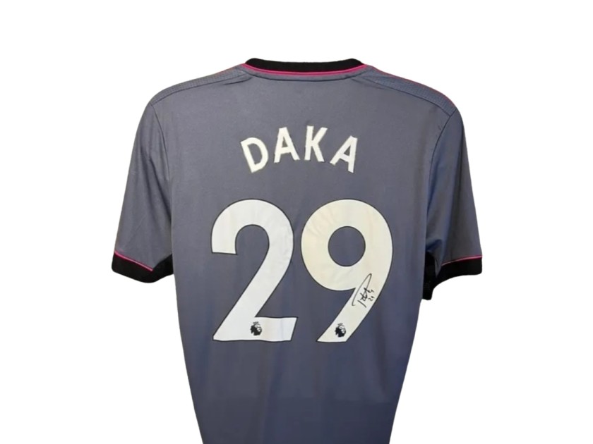 Patson Daka Signed 2021-22 Official Leicester City Away Football Shirt