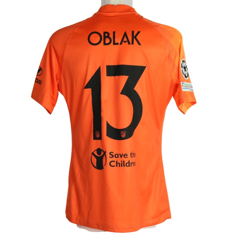 Oblak's Atletico Madrid Match-Issued Shirt, UCL 2019/20