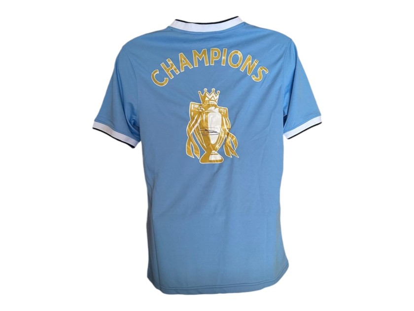 Replica maglia Champions 2013/14 del Manchester City firmata da Vincent Kompany