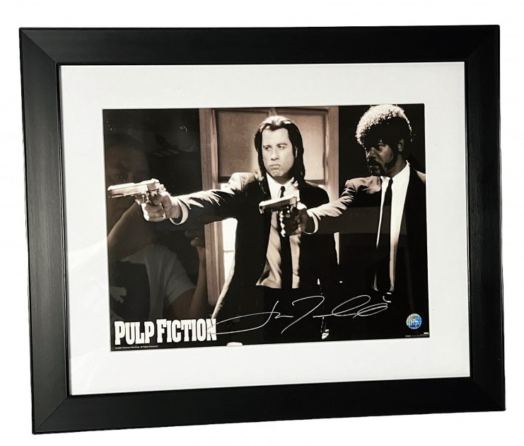 John Travolta as Vincent Vega Signed Pulp Fiction Photo Display