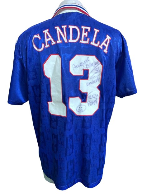 Candela's France Signed Match-Issued Shirt, 1995/96