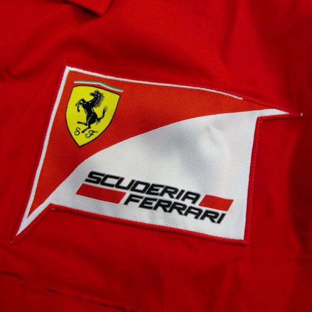 Ferrari shirt signed by Raikkonen and Alonso