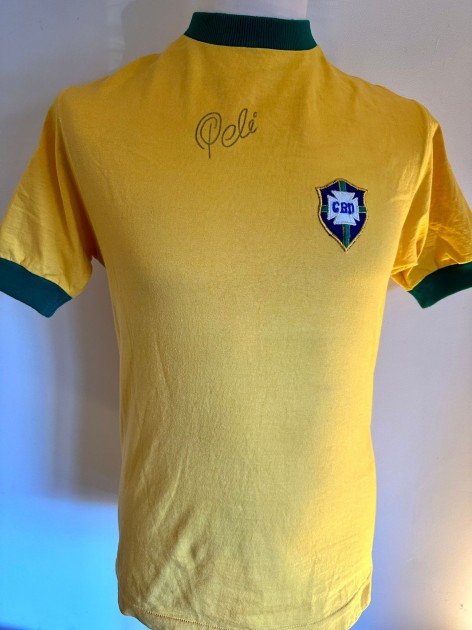 Pele Brazil Match Worn Signed Shirt, 1970