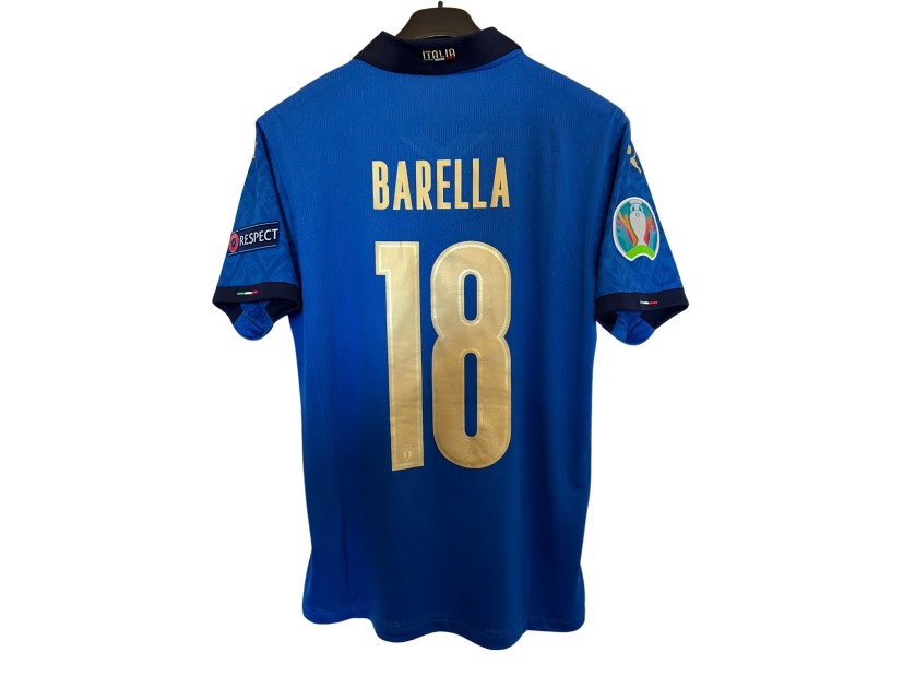 Barella's Match Shirt, Italy vs Spain - Semi-Final EURO 2020
