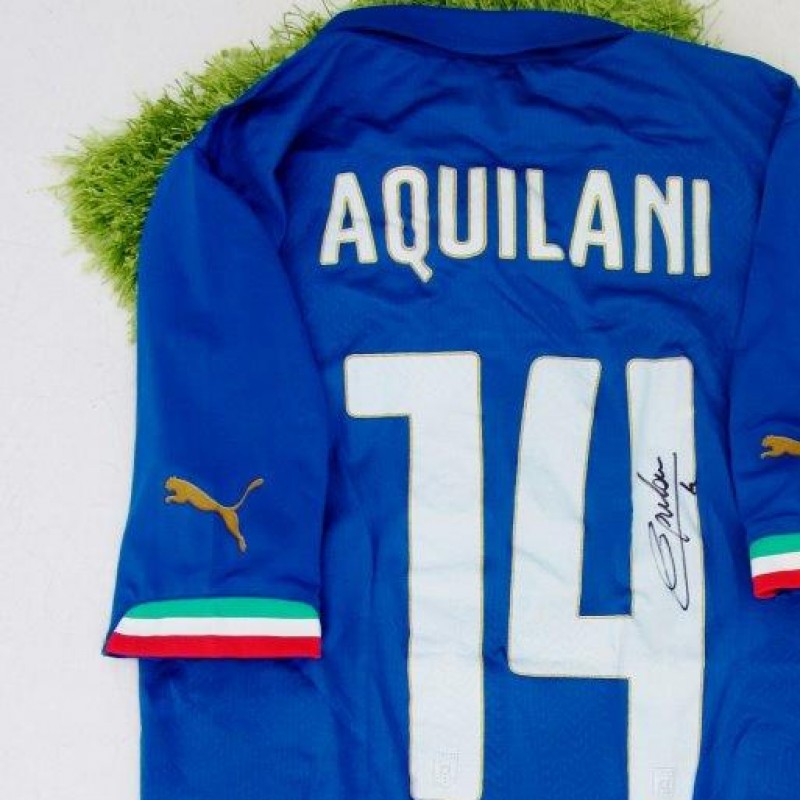 Aquilani Italy official authentic shirt signed, Brazil 2014 - #celebriamolamaglia #vivoazzurro