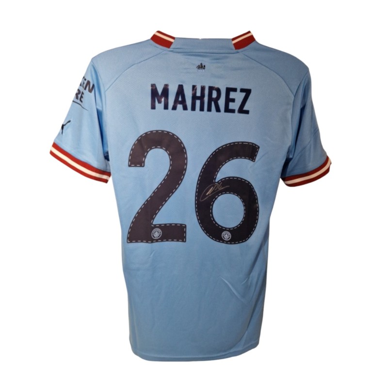 Riyad Mahrez's Manchester City CL 2022/23 Signed Replica Shirt