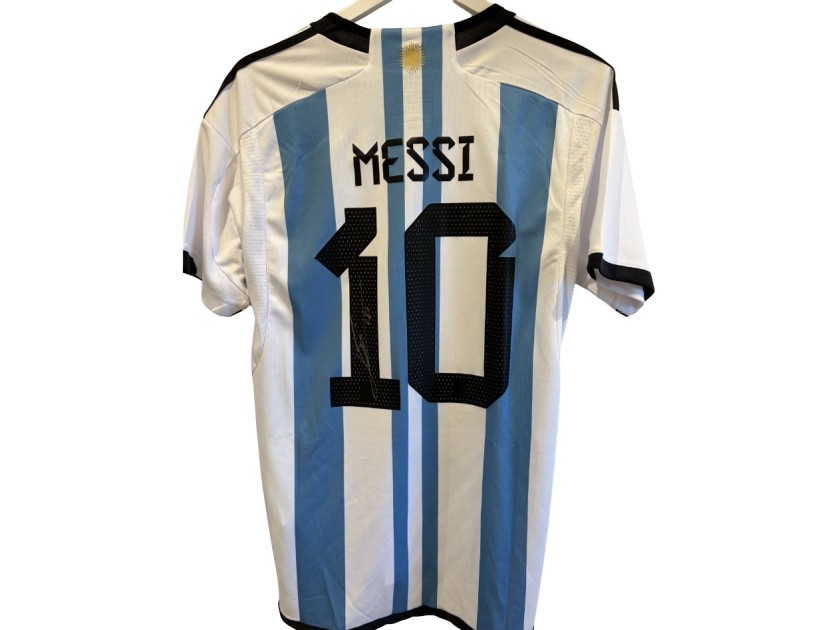 Messi's Argentina Signed Replica Shirt