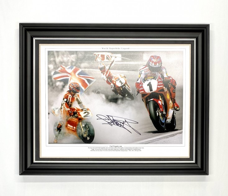 Carl Fogarty Signed Photo Display