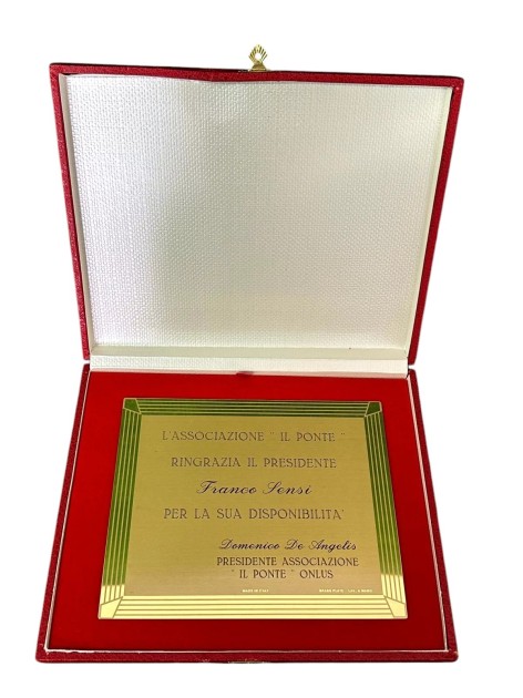 Commemorative Plaque - Gifted to Franco Sensi