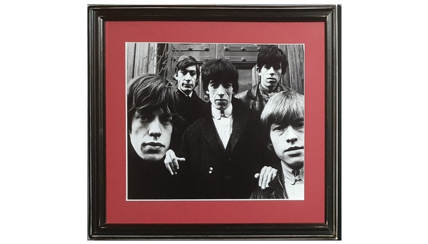 Rolling Stones Photograph Signed by Drummer Charlie Watts