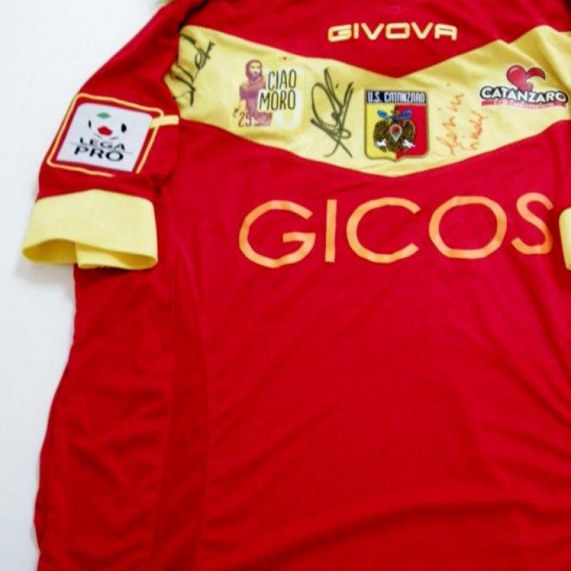 Quadri match issued shirt, Catanzaro, Lega Pro 2013/2014 - signed