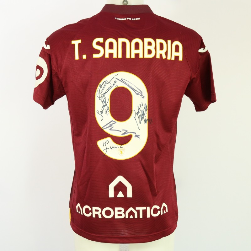 Sanabria Official Torino Shirt, 2023/24 - Signed by the Players
