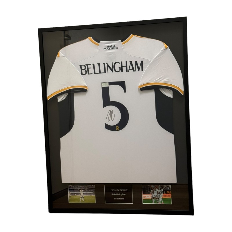 Jude Bellingham's Real Madrid 2023/24 Signed And Framed Shirt