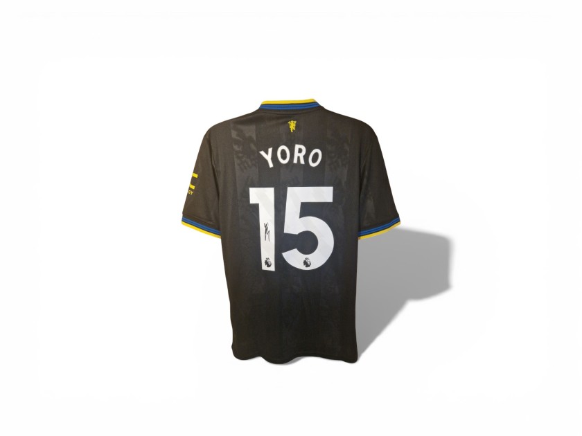 Leny Yoro's Manchester United Signed 25/26 Football Shirt