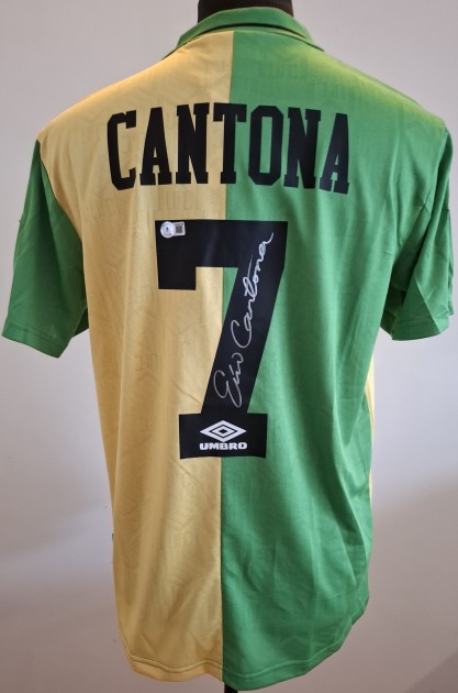 Replica della maglia firmata da Eric Cantona del Manchester United 1992/93