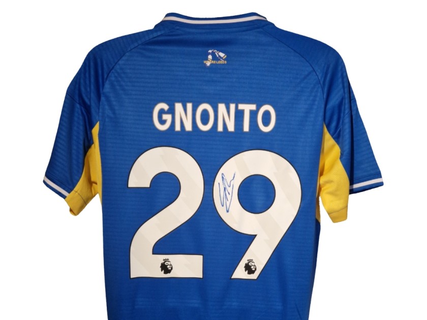 Wilfred Gnonto Signed Leeds 2025-26 Away Football Shirt