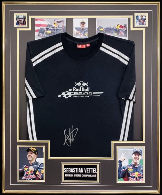 Sebastian Vettel Framed Signed Shirt - CharityStars