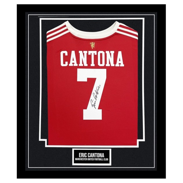Eric Cantona's Manchester United Signed and Framed Shirt