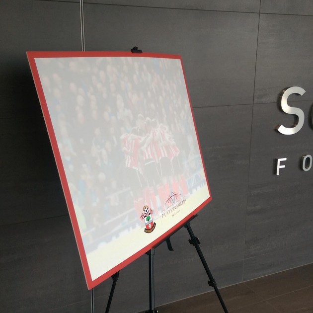 Poster Board signed by the Southampton FC players at the Players Awards